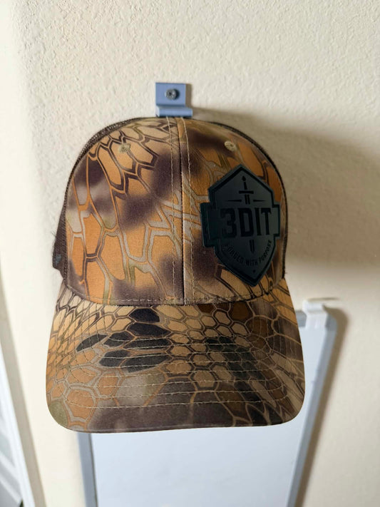 Wall Hat Rack 3D Printed Wall Mounted Hat Display – Brim-Safe Cap Organizer